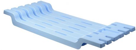 Полка на ванну "Idea", с крючками, цвет: голубой, 30 x 7 x 68 см. М 2586
