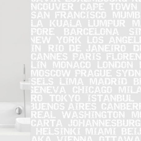 Штора для ванной Bacchetta "City", цвет: белый, 180 х 200 см
