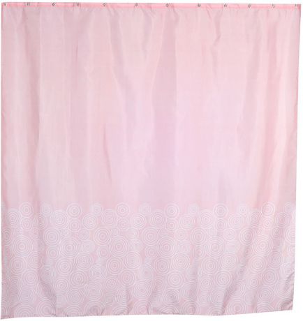 Штора для ванной Verran "Espiral", тканевая, цвет: розовый, 180 х 180 см