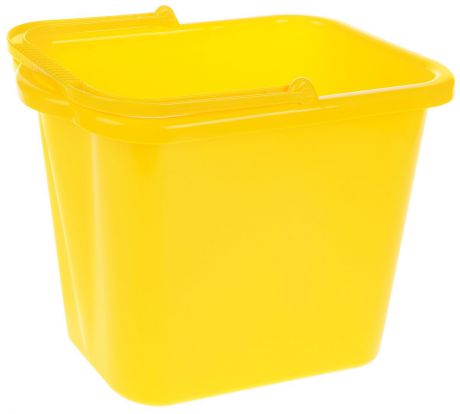 Ведро хозяйственное "Idea", прямоугольное, цвет: желтый, 9,5 л