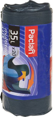 Пакеты для мусора "Multi-Top Lux", цвет: синий, 35 л, 20 шт