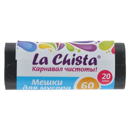Мешки для мусора "La Chista", цвет: черный, 60 л, 20 шт