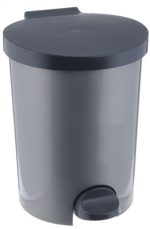 Контейнер для мусора "Curver", с педалью, цвет: серый, 15 л