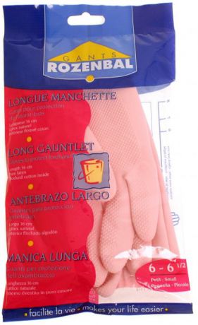 Перчатки хозяйственные "Rozenbal", малые, длинные. R105536