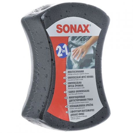 Губка многоцелевая "Sonax", двухсторонняя