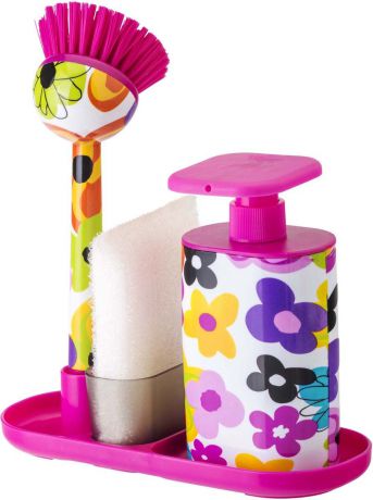 Набор для мытья посуды Vigar "Watercolor", цвет: разноцветный, 3 предмета