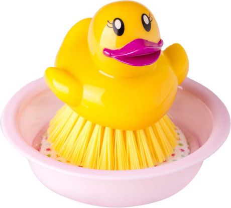 Набор для мытья посуды Vigar "Ducks", цвет: желтый, 2 предмета