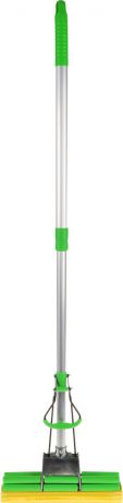 Швабра "Monya", с телескопической ручкой, с отжимом, цвет: зеленый. Р 06
