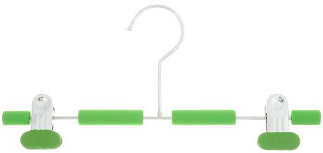 Вешалка для брюк и юбок Attribute Hanger "Eva", с клипсами, цвет: зеленый, длина 30 см