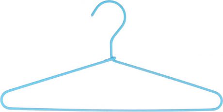 Вешалка для одежды "HomeQueen", металлическая, с текстильным покрытием, цвет: голубой, длина 40,5 см