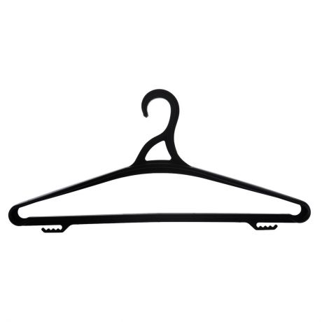 Вешалка для верхней одежды "Darel Plastic", цвет: черный, размер 48-50