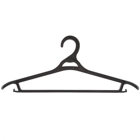 Вешалка для одежды "Полимербыт", с перекладиной, с крючками, цвет: черный, размер 52-54. С337