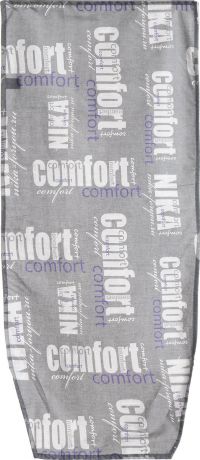 Чехол для гладильной доски Nika "Comfort", антипригарный, цвет в ассортименте, 129 х 54 см