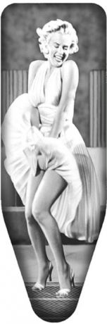 Чехол для гладильной доски Colombo New Scal "Mаrylin Monroe", цвет: бело-серый, 130 х 50 см