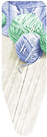 Чехол для гладильной доски Colombo New Scal "Клубки пряжи", цвет: сине-зеленый, 140 х 55 см