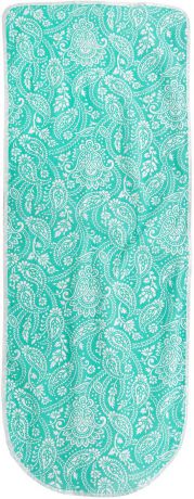 Чехол для гладильной доски "Detalle", цвет: зеленый, белый, 125 см х 47 см