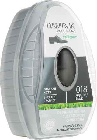 Губка для обуви "Damavik", с дозатором силикона, с пропиткой, цвет: черный, 6 мл