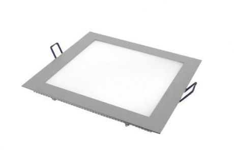 Встраиваемый светильник ESTARES светодиодный тонкий квадрат 10W 2800K 700lm теплый белый 200*200mm - цвет серый