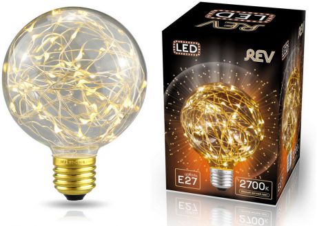 Лампа светодиодная REV "Copper Wire", G95, теплый свет, цоколь Е27, 2 Вт. 32444 7