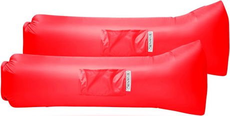 Диван надувной "Биван 2.0", цвет: красный, 190 х 90 см, 2 шт