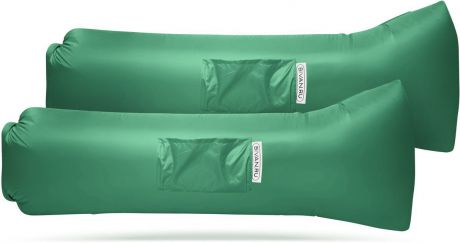 Диван надувной "Биван 2.0", цвет: зеленый, 190 х 70 см, 2 шт