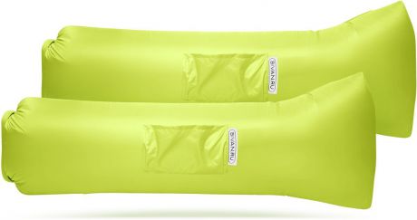 Диван надувной "Биван 2.0", цвет: лимонный, 190 х 70 см, 2 шт