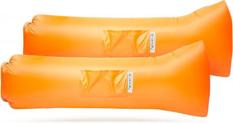 Диван надувной "Биван 2.0", цвет: оранжевый, 190 х 70 см, 2 шт