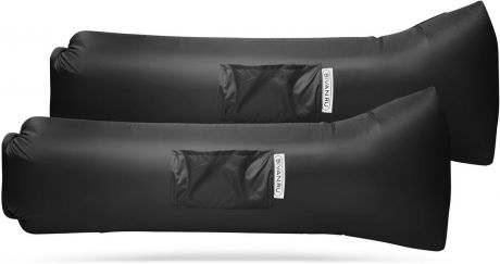Диван надувной "Биван 2.0", цвет: черный, 190 х 70 см, 2 шт