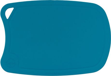 Доска разделочная "TimA", овальная, цвет: бирюзовый, 31 х 21 х 0,3 см
