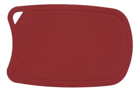 Доска разделочная "TimA", овальная, цвет: бордовый, 31 х 21 х 0,3 см