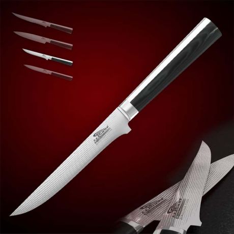 Нож для мяса Ладомир "Pakka Wood", длина лезвия 13 см. А4КСМ13