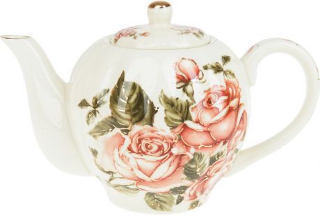 Чайник заварочный Best Home Porcelain "Рубиновые розы", 1 л