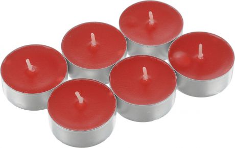 Набор свечей Омский cвечной завод "Клубника", ароматизированные, диаметр 3,8 см, 6 шт
