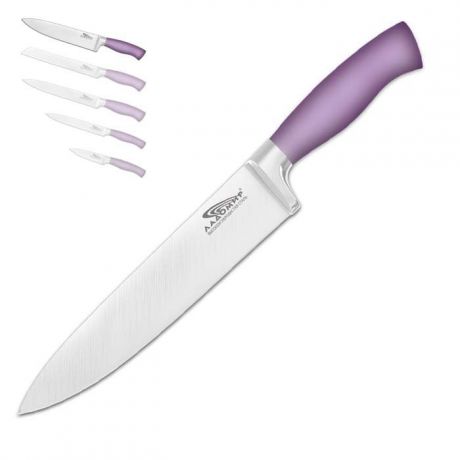 Нож поварской "Ладомир", цвет: сиреневый, длина лезвия 20 см. А3НСК20
