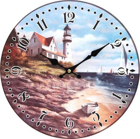 Часы настенные Белоснежка "На берегу моря", диаметр 34 см
