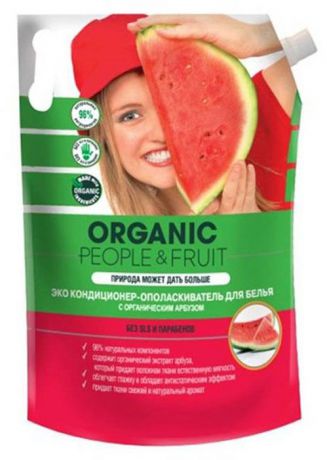 Кондиционер-ополаскиватель для белья "Organic People & Fruit. Эко", с органическим арбузом, 2 л