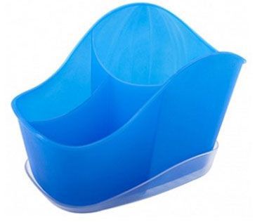 Подставка-сушилка для столовых приборов Berossi "Teo", цвет: синий, 20,3 х 12, 6 х 13,7 см
