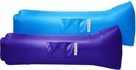 Диван надувной "Биван 2.0", цвет: фиолетовый, голубой, 190 х 90 см, 2 шт