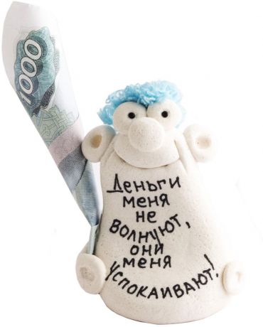Фигурка-талисман декоративная Эврика "Меня деньги не волнуют, они меня успокаивают"