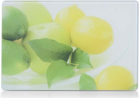 Доска разделочная Zeller "Лимоны", стеклянная, 30 х 20 см