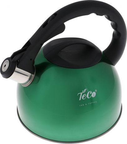 Чайник "Teco", со свистком, цвет: зеленый, 3 л. TC-103
