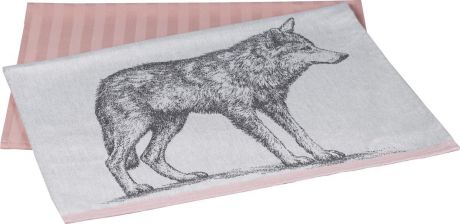 Полотенце кухонное Hobby Home Collection "Wolf", цвет: лиловый, 50 x 70 см, 2 шт