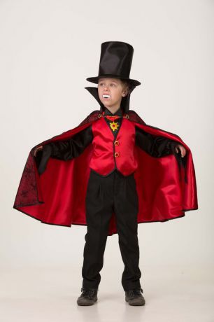 Карнавальный костюм Батик "Дракула красный", цвет: черный. Размер: 40
