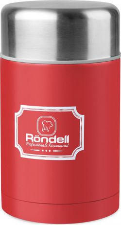 Термос для еды Rondell Picnic, с внутренним контейнером, красный, 800 мл