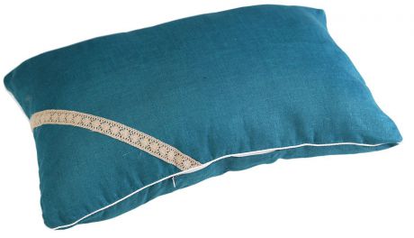 Подушка Bio-Textiles "Кедровая магия Blue", наполнитель: кедр, цвет: бирюзовый, 50 х 70 см. KMB233