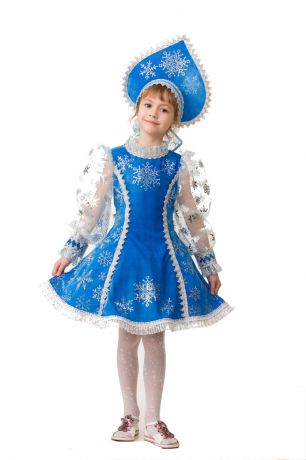 Батик Костюм карнавальный для девочки Снегурочка цвет синий размер 36