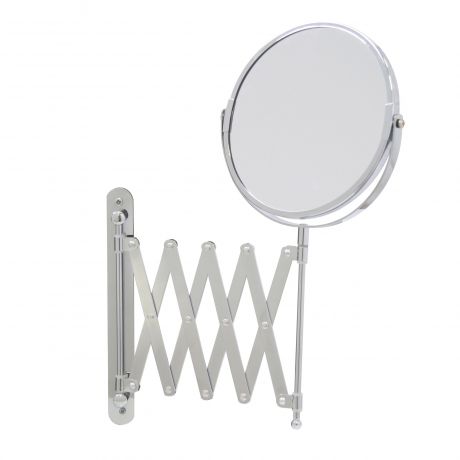 Зеркало косметическое "Axentia", настенное, на вытягивающейся ручке, диаметр 17 см
