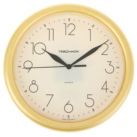 Часы настенные Тройка "Золотая классика", диаметр 24,5 см