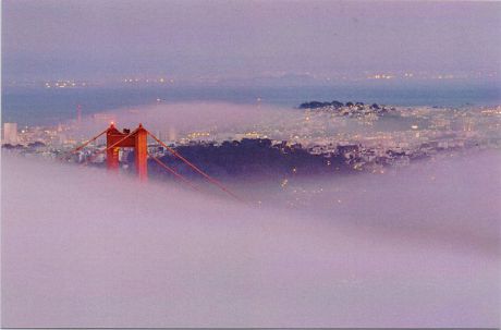The Foggy Golden Gate. Открытка