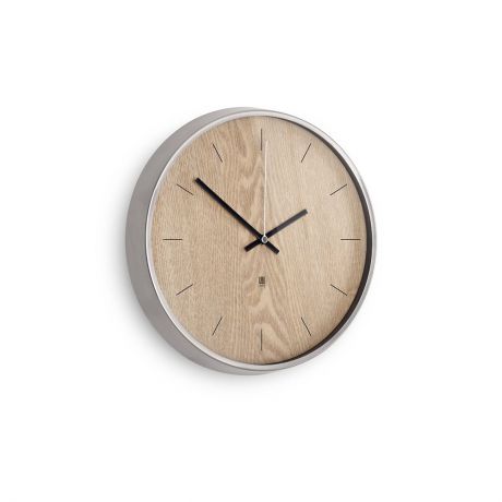 Настенные часы Umbra "Madera", цвет: бежевый, 32 x 32 x 4 см